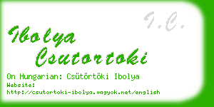 ibolya csutortoki business card