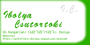 ibolya csutortoki business card